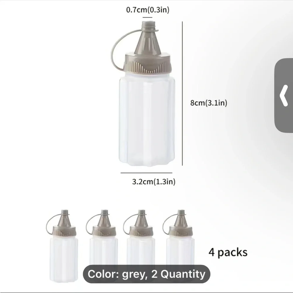 NEW Set of Two Mini Sauce Bottles